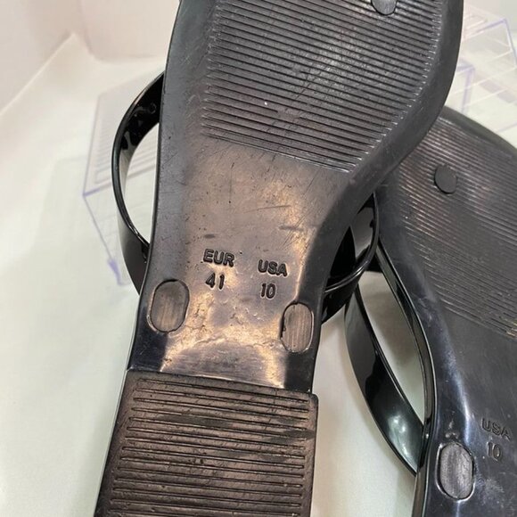 Jeffrey Campbell Jelly Bow Thong Slide Sandals Black Size 10 - Picture 8 of 10